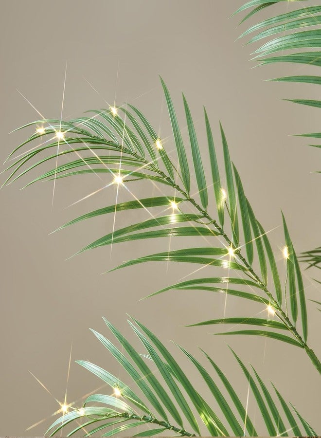 LITBLOOM Lighted Palm Tree 4FT 240 LED Fairy Lights, Artificial Greenery Tree with Lights for Home Room Decoration Indoor, HR-LMT240-PMT-4FT-LB - Image 2